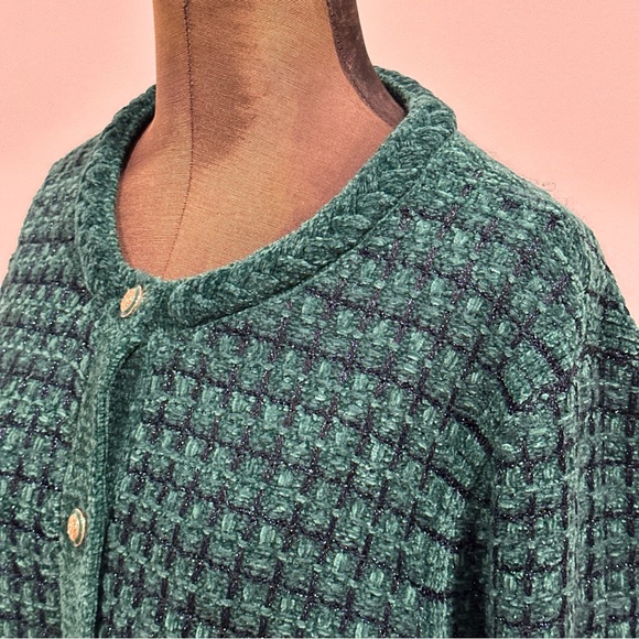 Talbots Deep Green Cardigan size 2X - Picture 4 of 8